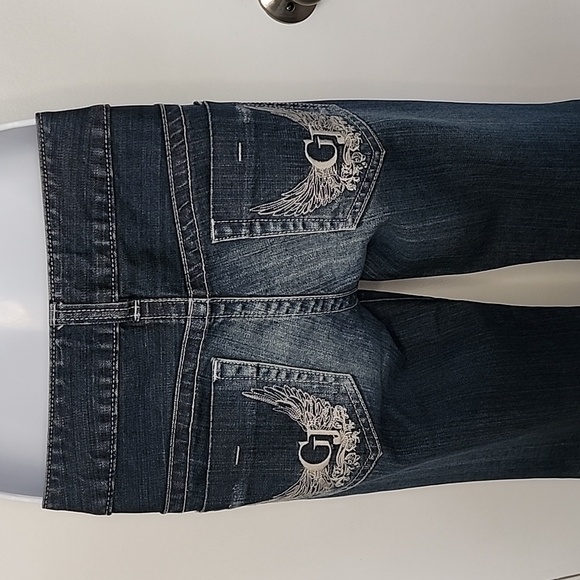 Guess Jeans Straight Leg Low Rise Dark Blue Size 28 - Picture 5 of 12